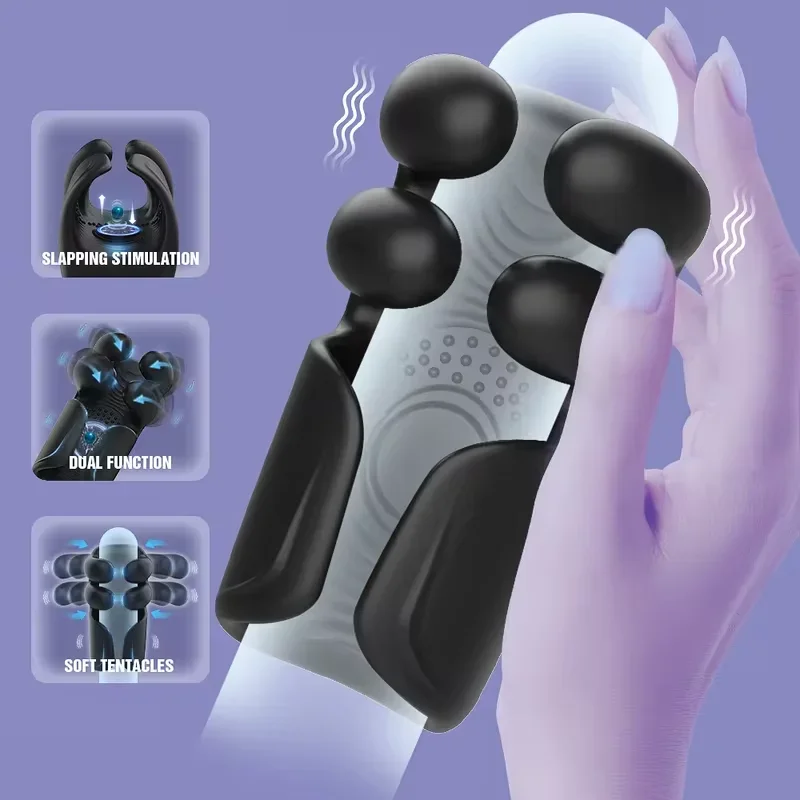 Glans Trainer for Men Powerful Vibrating Penis G Spot Masturbator Soft Fingertip Prolong Endurance Massage Vibrator Erotic Toys