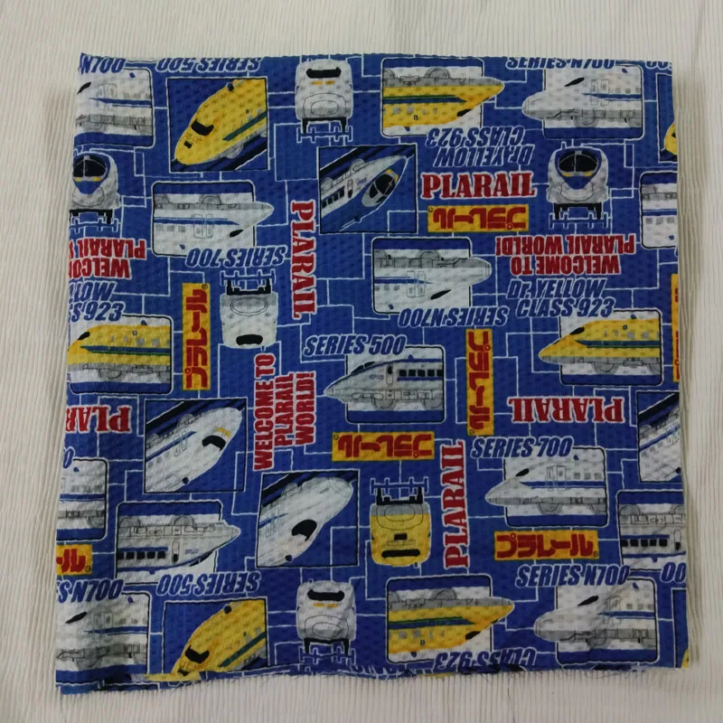 ViapHia Cotton Train Series Printed Cotton Fabric Sewing Cloth Dress Textile Tissue