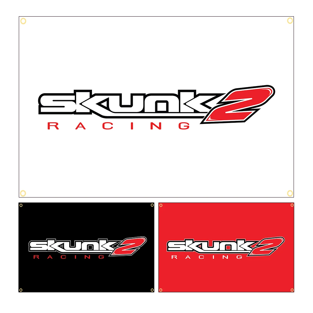 90X150Cm Skunk2 Flag Moto Racing Car Uomo Camera Da Letto Decorazione D'Interni Banner Arazzo
