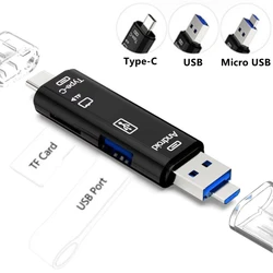Universal 5 - in - 1 USB & USB - C Memory Card Reader Adapter - Memory Card Reader (B)
