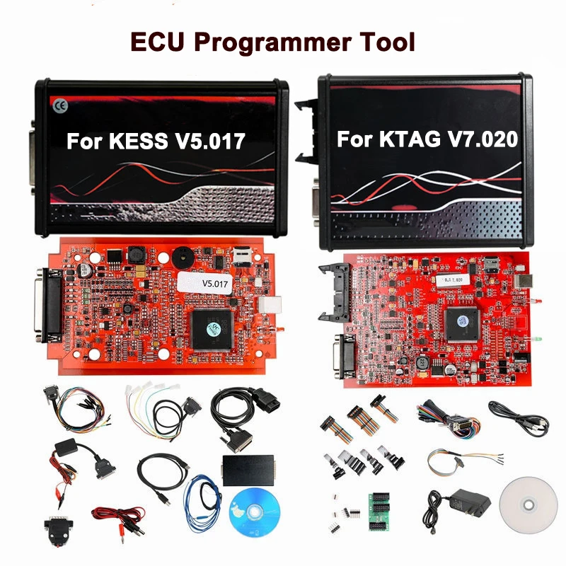 

OBD ECU Programmer Tool For KTAG V7.020 Support Car Trucks Master Unlimited Online For Kess V2 V5.017 EU Version BDM Adapter