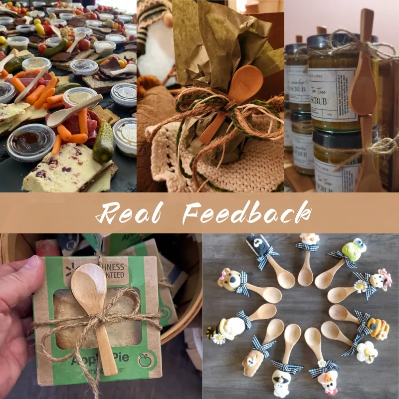 50-300PCS Small Wooden Spoons 3.5''L Mini Wood Spoons Nature Tiny Little Teaspoons for Honey Jars Creamer Party Favors