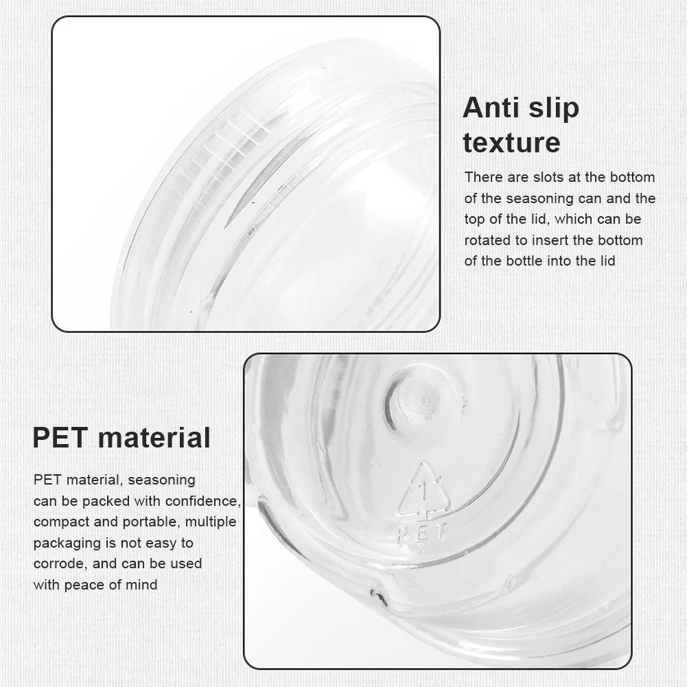 Travel Spice Holder with 5 Clear Seasoning Bottles Seasoning Storage Bag Camping Seasoning Container for Picnic Cooking Barbecue