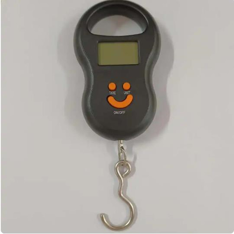 Black Electronic 50Kg 10g Hanging Scale LCD Digital Scale BackLight Fishing Weights Pocket Scale Luggage Scales