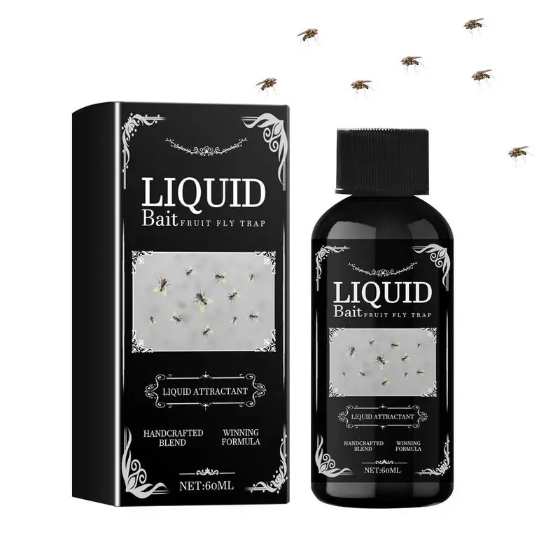 Frutta Fly Trap Refill Liquid 60Ml Gants Trap Bait Fly Exterminator Liquid Household Fly Catch Trap Liquid Fly Gnats Trap Liquid