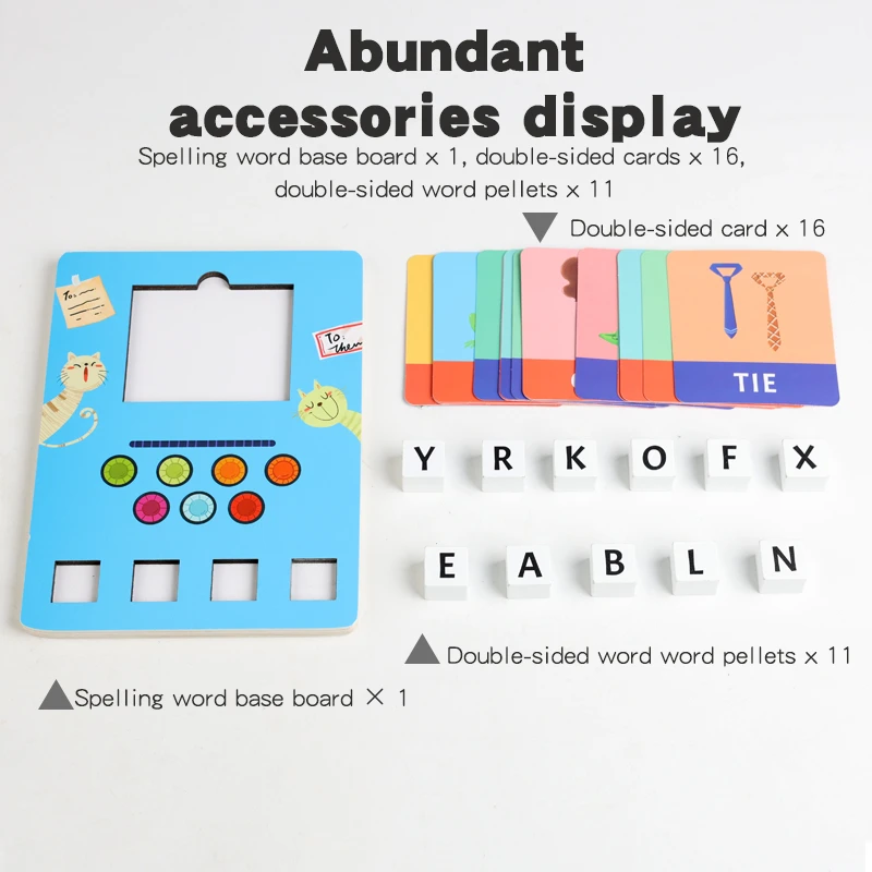 Alphabet Learning Building Blocks Puzzle Educational Toy Enhances Letter Recognition Logical Thinking Learning Playset for Kids