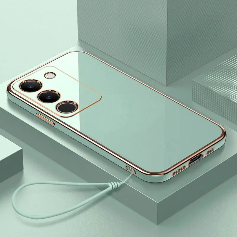 Luxury Square Plating Shockproof Phone Case with Enhanced Protection
