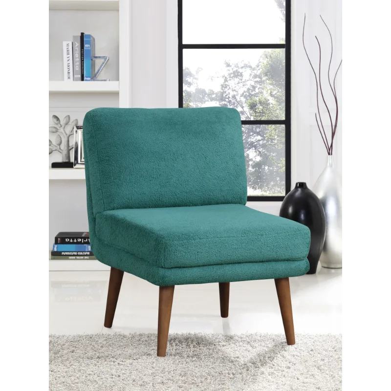 

Ember Interiors Dakari Glam Lounge Chair, Teal Blue Fabric furniture chairs for bedroom