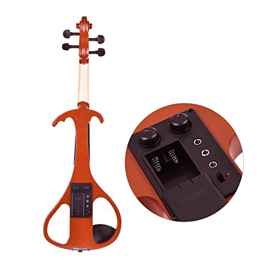 Full Size 4/4 Acoustic Violin Solidwood Body 4/4 Violin Brazilwood Bow String Connecting Cable Bridge Carry Case Red Violin Accessories