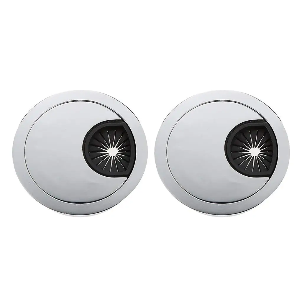 

2x Desk Grommet Zinc Alloy Wire Organizer Computer Cable Hole 6cm