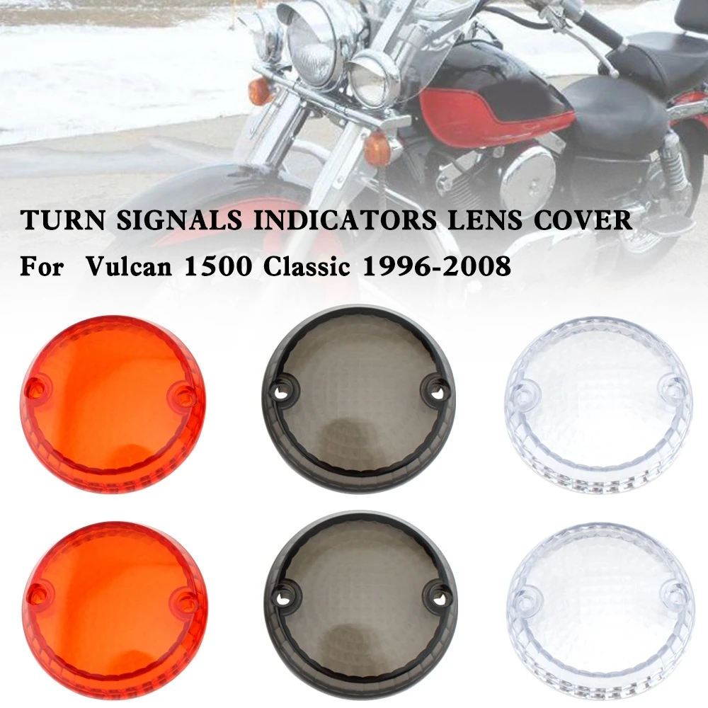 

Areyourshop Turn Signals Indicators Lens Cover for Yamaha Kawasaki Vulcan 1500 VN Motor Accessories