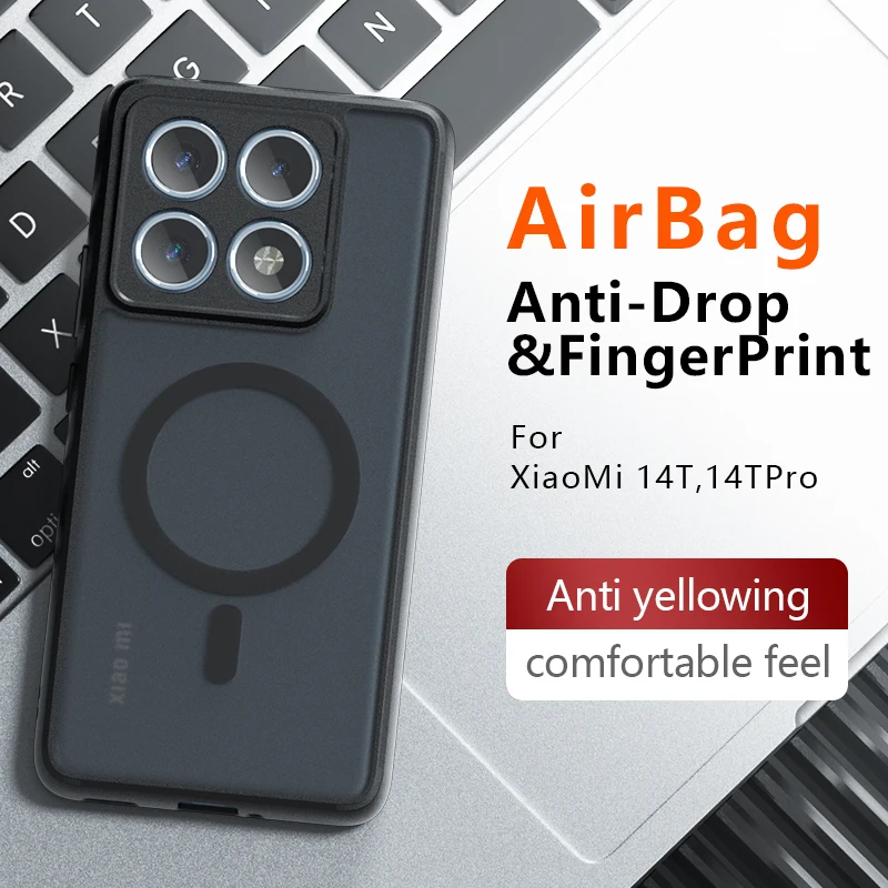 Enhanced Magnetic Wireless Charging Case - Shockproof Matte Back Cover