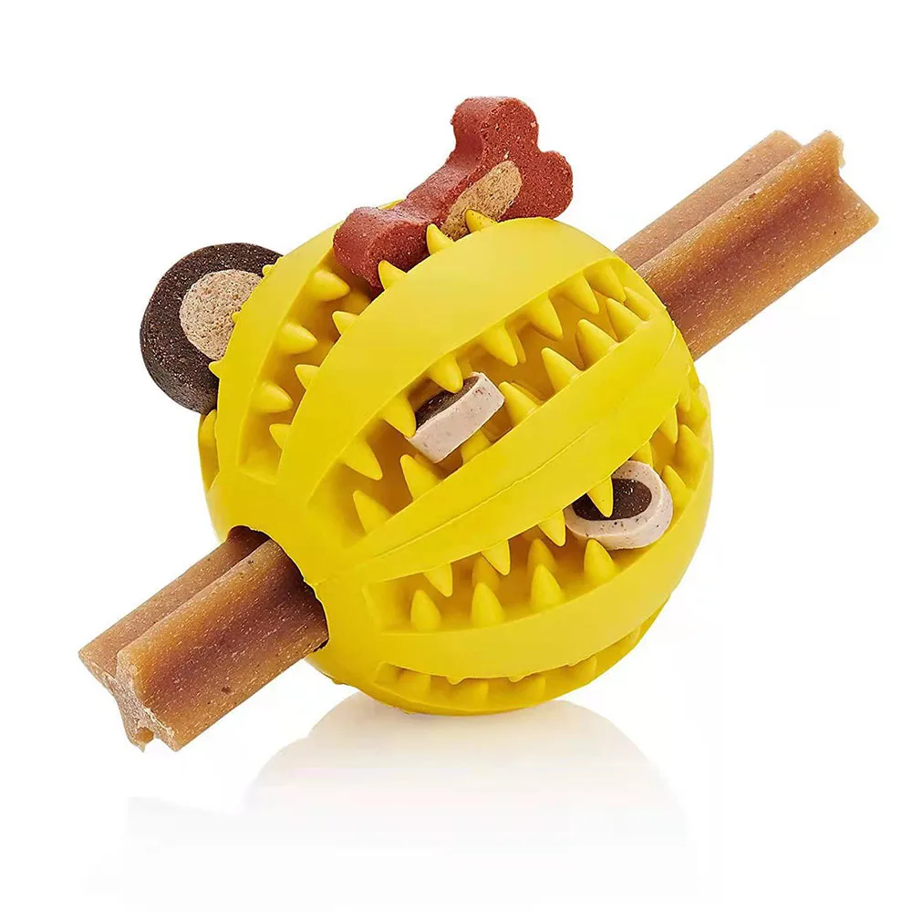 LEGEND SANDY Indestructible Squeaky Dog Chew Toys for Large Breeds, Treat  Dispensing Puzzle Toys, Natural Rubber Balls