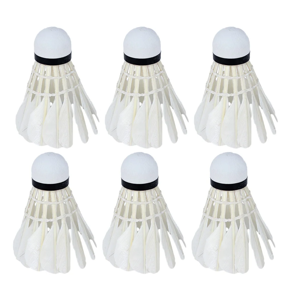 12PC Badminton Birdies Shuttlecocks Resistant to Fight for Playing School Outfit Fitness Sports Activities (White