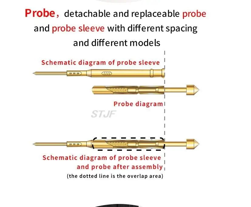 2,54mm Abstand Prüfstand Leiterplatte Clip Klemme Befestigung Sonde Pogo Pin Download-Programm brennen 3p 4p 5p 6p 7p 8p 9p 10p – Detail 2