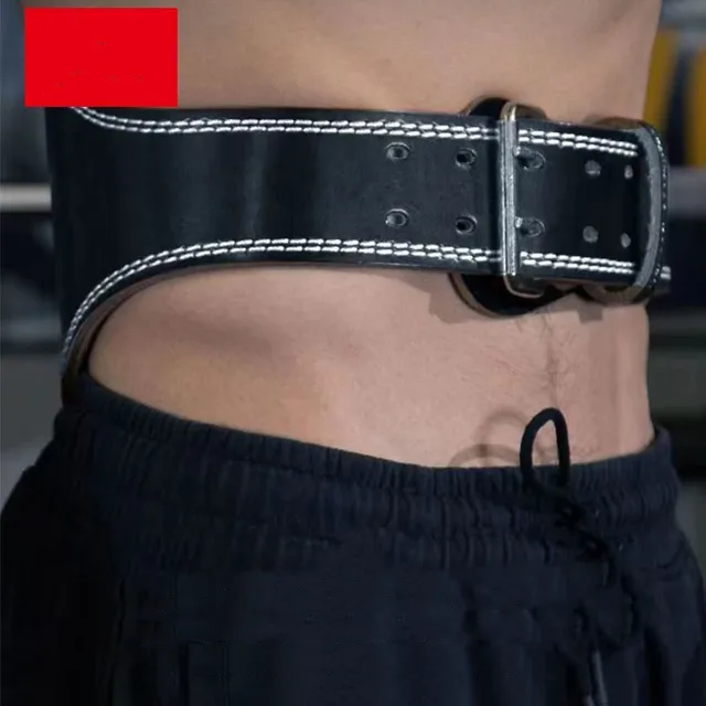 15CM Width Waist Support Sports Safety Belt Protection Fitness Deep Squat Hard Pull Weightlifting Belt PU Leather Fitness Belt 3