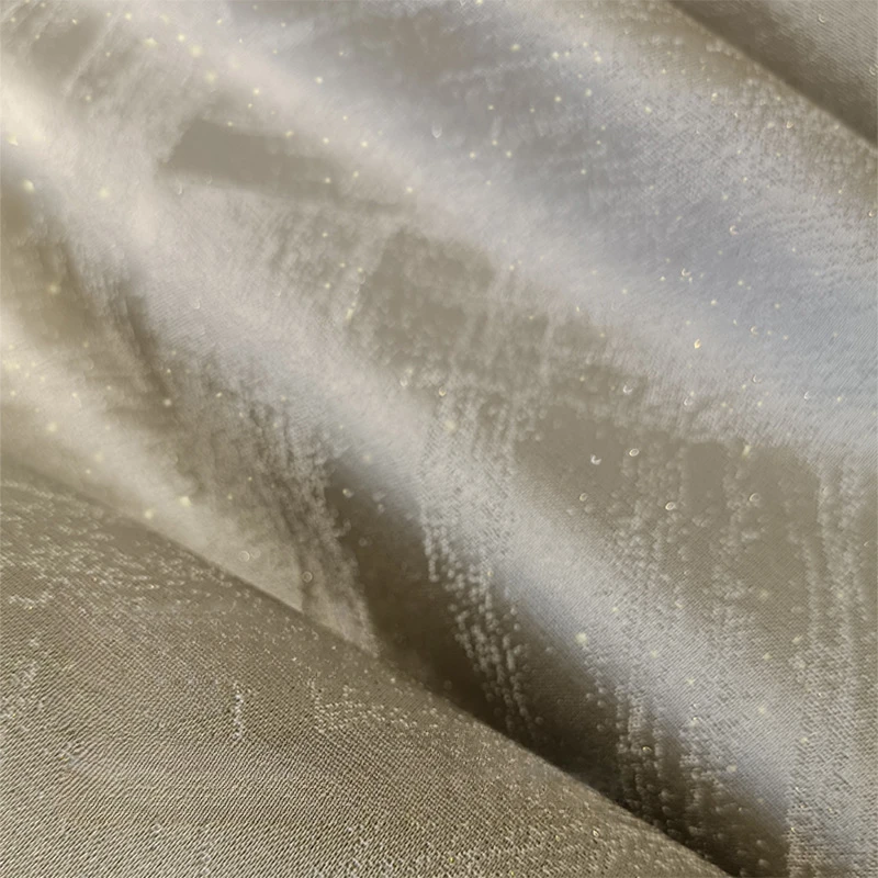 

High-precision Luxury Satin Modern Simple Nordic Blackout Jacquard Texture Curtains for Living Dining room Bedroom Custom