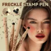 Freckle Pen Natural Lifelike Fake Freckles Pen Lasting Look Dot Spot Pen Makeup Waterproof Light/Dark Brown Freckles Stamp Pen