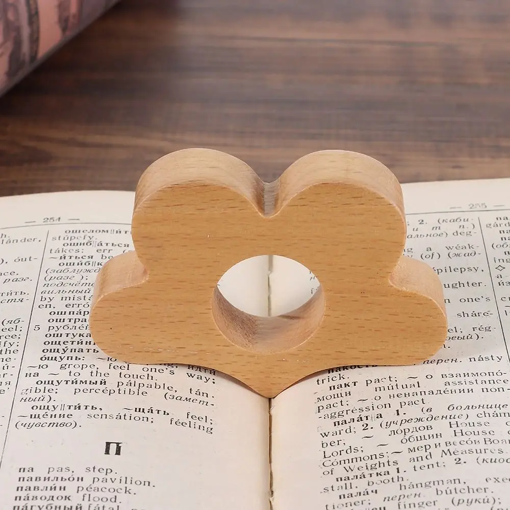 1Pcs Wooden Thumb Bookmark Page Holder