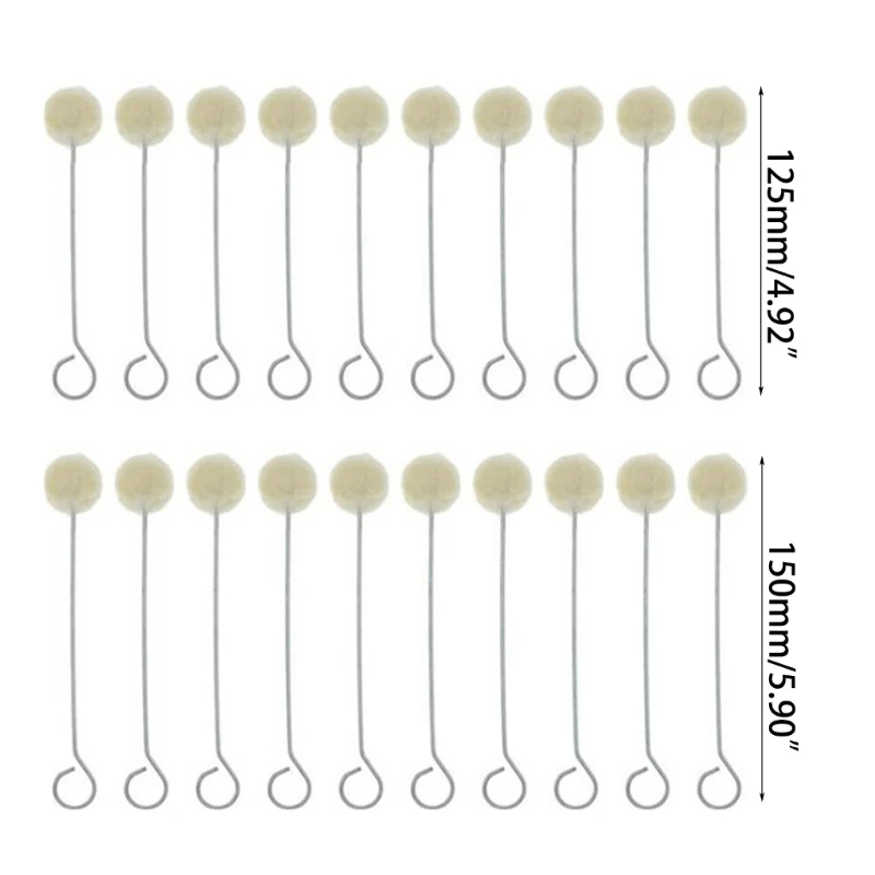 Wool Daubers Balls Brush Leather Dye Tool with Metal Handle Leather Dye Dauber Dyeing Applicator for DIY Crafts Project 87HA