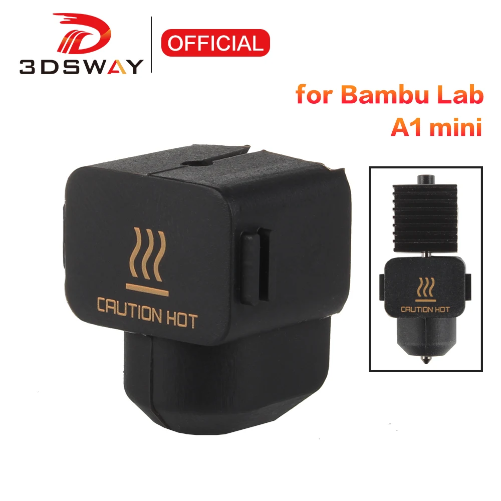 1/5Pcs Calzini In Silicone Per Bambu Lab A1 Mini Hotend Kit Di Blocchi Di Riscaldamento Bambulab A1 Custodia Per Isolamento Termico Calzino Parte Stam
