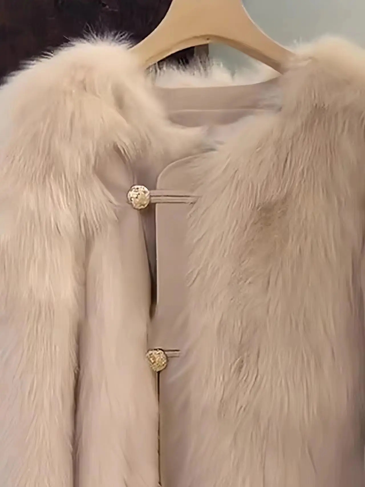 Korean Style Small Fragrant Style Fake Fur, Light Cooked Style Plush Thick Round Neck Fur Coat, New for Women's Autumn and Winte