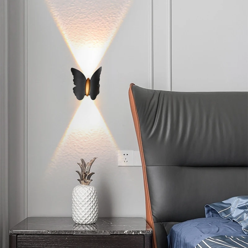 

6W LED Butterfly Wall Light Outdoor Indoor Waterproof IP65 Porch Garden Lamp Sconce Balcony Terrace Decoration Creation Bedroom