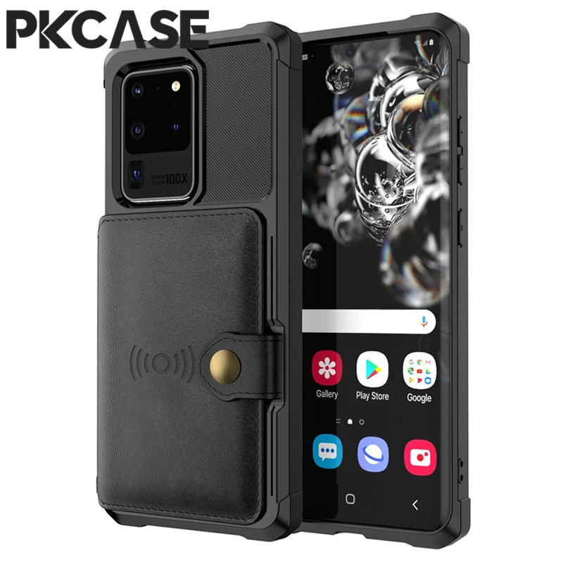 

PKCASE Card Slot Wallet Case For Samsung S24 S23 FE Plus S22 S21 Ultra Cover For Galaxy A14 A15 A24 A34 A35 A52 A53 A54 A55 A05