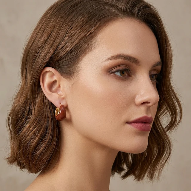 87520-baaf63.jpg Boucles d'oreilles créoles rondes tendance pour femme, émail rouge, bleu, rose, noir, couleur or, boucles d'oreilles vintage élégantes, bijoux féminins