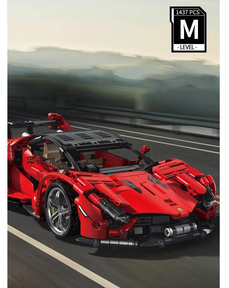 1:14 Maßstab Technisches Rennfahrzeug-Bausatz Italia Horse Stallone Supersportwagen-Modell Supercar Spielzeug-Bausteine für Geschenke – Detail 2