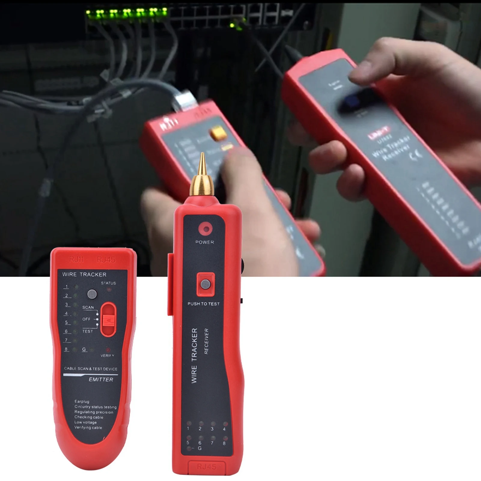1~1000 meter multifunctional multi audio pulse cable tester telephone line network cable wire locator
