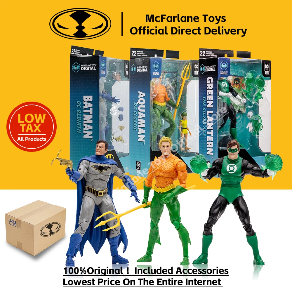 

McFarlane Toys Batman Aquaman Green Lantern 1/10 Action Figure DC Classic Toys 18cm Digital Collectible Gift for Garage Kit