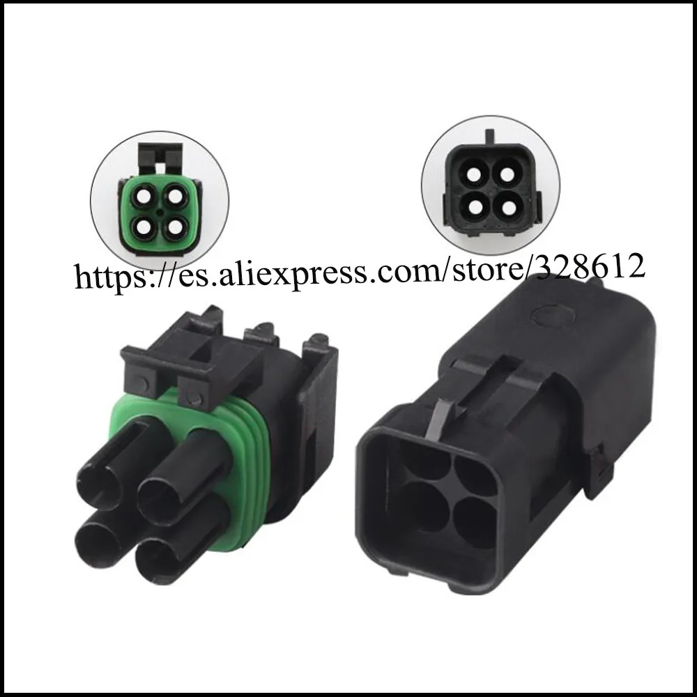 

100SET car wire Waterproof female cable connector 4 pin automotive Plugs socket Include terminals seal 12015024 12015798