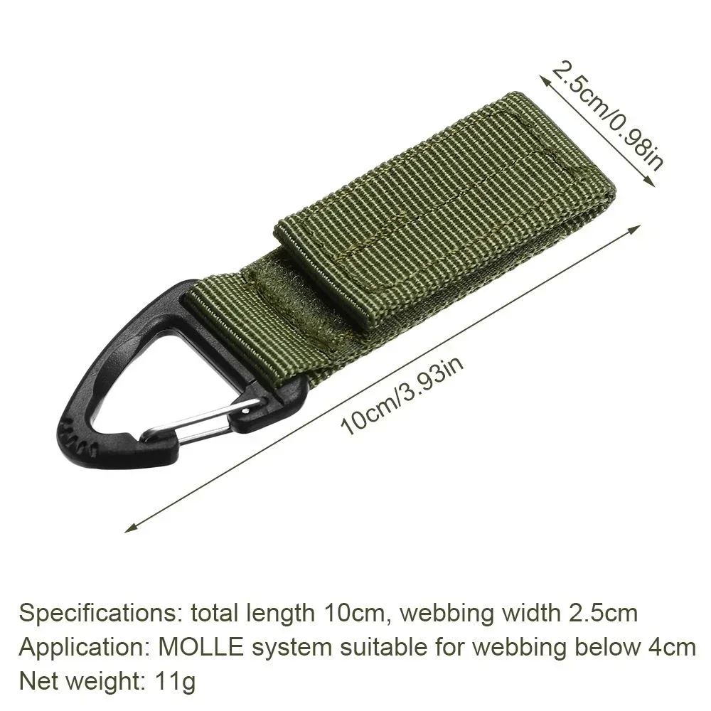 Tactical Hanging Key Hook Clip Clamp Buckle Nylon Webbing Molle Belt Carabiner Outdoor Strap Climbing Accessories key chain clip carabiner belt clip carabiner clips tactical keychain keychain carabiner keychain tool tactical buckle
