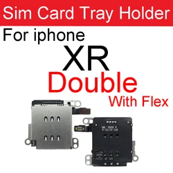 Universal Sim Card Tray Socket Adapter and Holder - Flex Ribbon Design (XR Dual With Flex)