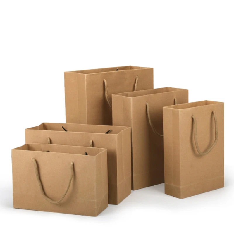 

Kraft Paper Gift Bags for Wedding, Birthday Party, Candy Gifts Product Package Bag, Shopping Bag, 10Pcs