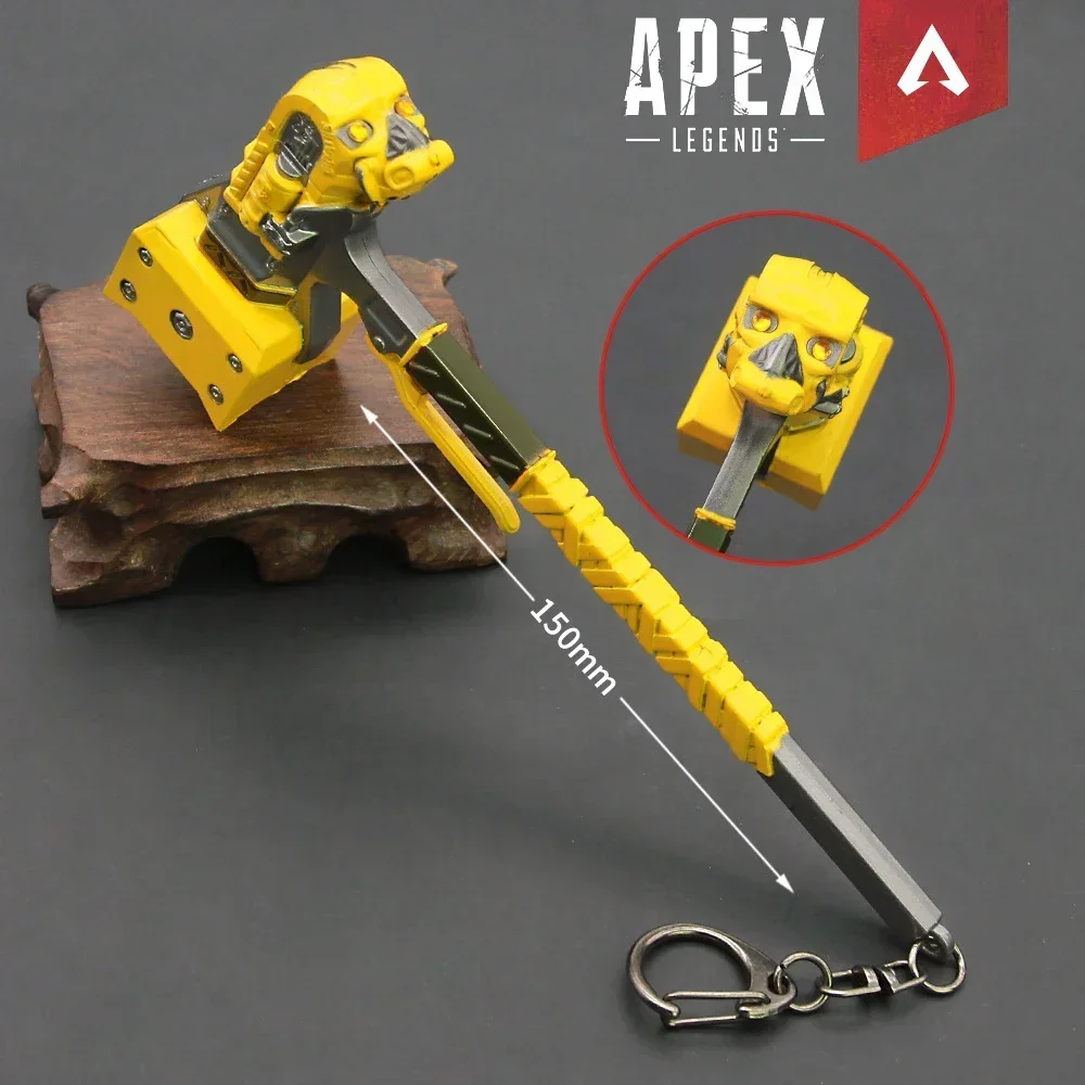 

Apex Legends Keychain 15cm Death Hammer Heirloom Weapon Game Metal Model Military Toys Knife Samurai Swords Boys Gifts for Kids