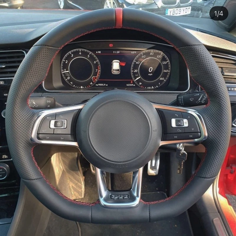 

Черная натуральная кожа, "сделай сам", для Volkswagen VW Golf 7 GTI Golf R MK7 VW Polo GTI Scirocco 2015 2016