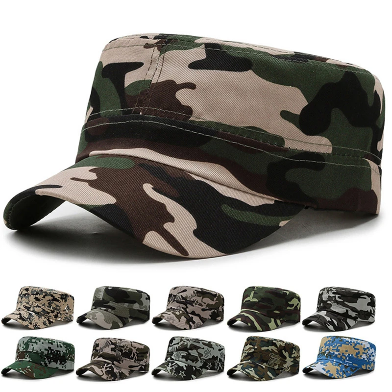 Tarnhüte Flat-Top-Baseball mützen für Männer Outdoor-Sport Hüte im taktischen Stil Kadett Sonnenschutz hüte Outdoor-Sport – Detail 2
