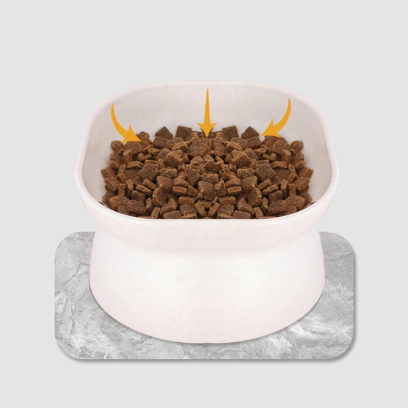 

for Cat Elevated Bowls 10° Tilted Raised Dish Pet Plastic Feeding Bowl Dish