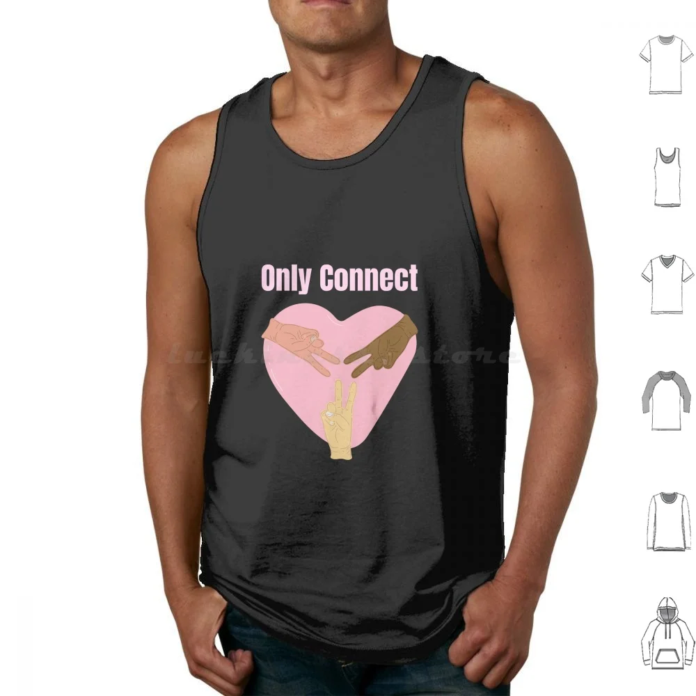 

Майки из хлопка с принтом «Only Connect»