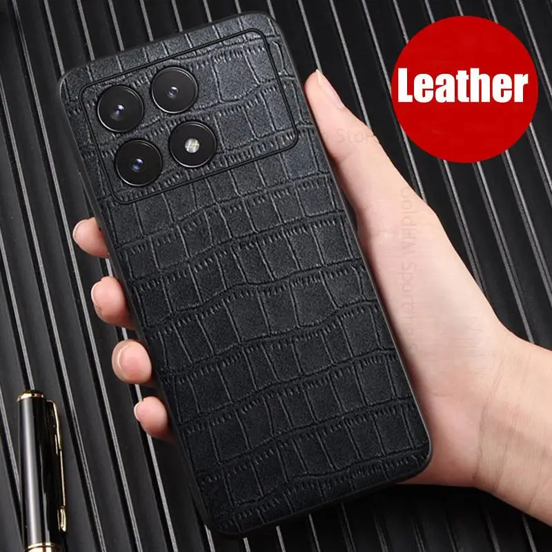 

Crocodile Texture Leather Phone Case For Xiaomi Redmi K70E K70 Pro Holster Protective Back Cover For Redmi K60 Ultra K60E Shell