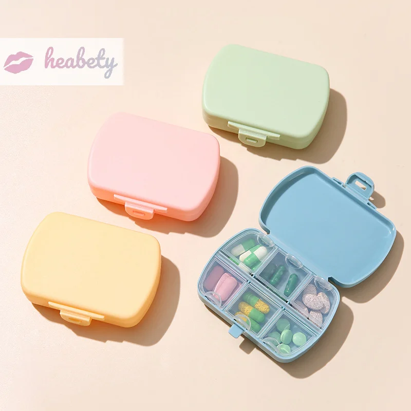 

6 Grid Compartment Storage Pill Cases Organizer Container Travel Pill Box Portable Small Medicine Box Pill Dispenser Container