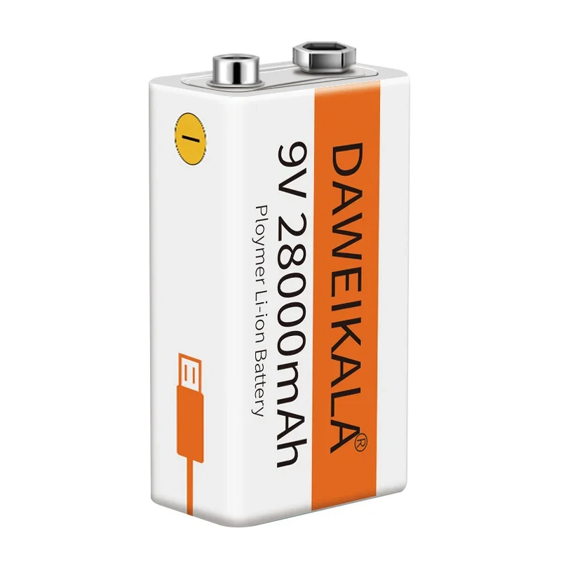 9V 28000mAh Li-ion Rechargeable Battery USB for Multimeter Microphone Toy Remote Control KTV, rechargeable battery