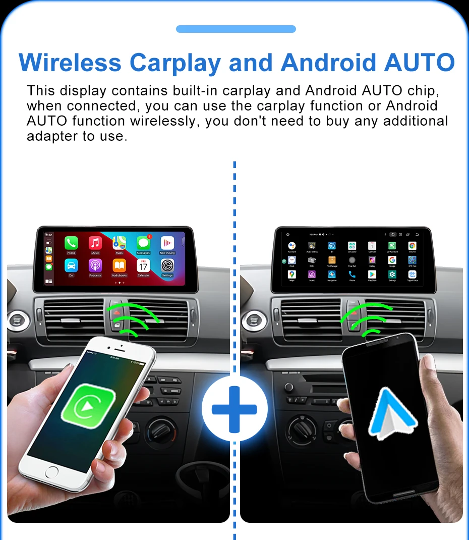 12,5-Zoll-Linux-Bildschirm-Autoradio für BMW E81 E82 E87 E88 2005-2012, kabelloses CarPlay, Android Auto, Bluetooth, AutoLink, AirPlay, 2-DIN-Autoradio, GPS, WLAN, 4G LTE – Detail 8