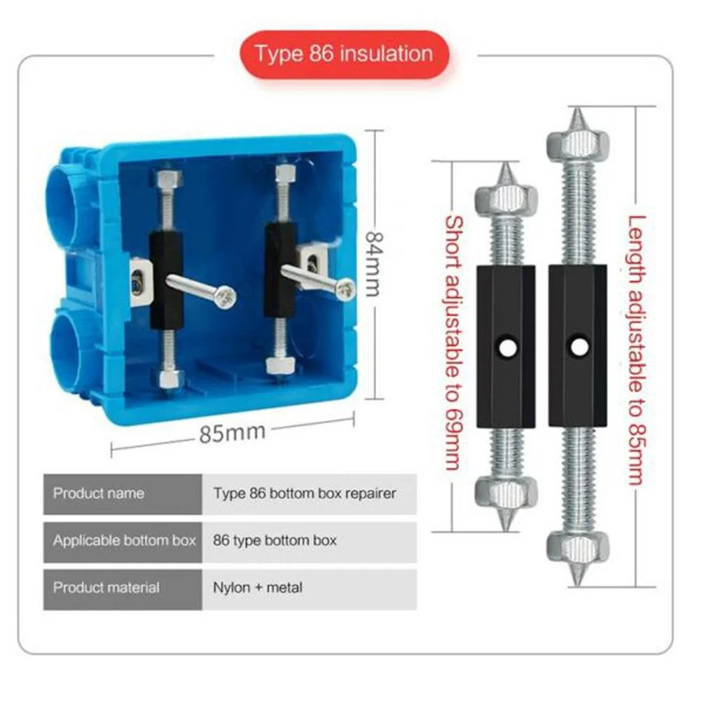 outdoor diy monitoring junction box ip67 waterproof dustproof enclosure case junction box 86 Type Wall Socket Repairer Outlet Repairer Junction Box Repairer Switch Box Repair Tool Electrical Box Repairer