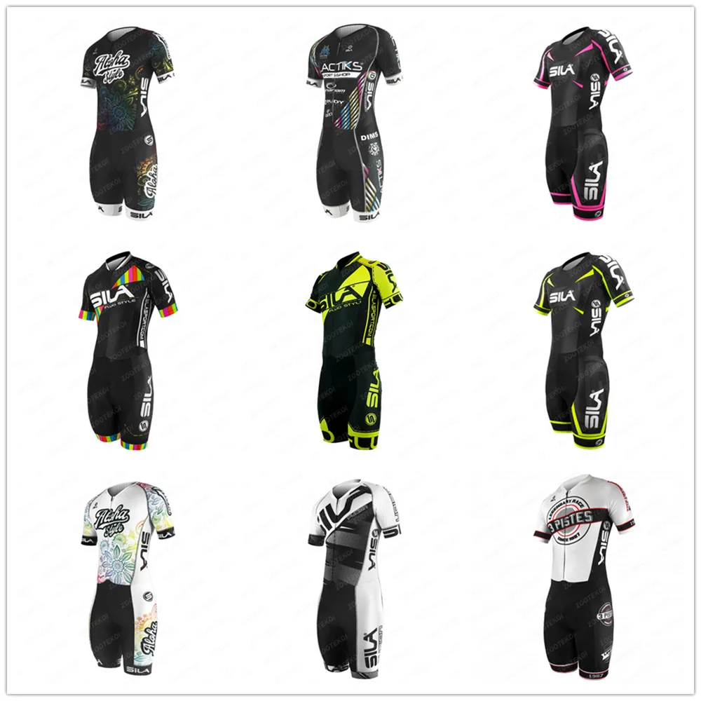 

SILA Sport Cycling Jersey Men Triathlon Clothing Skinsuit Ropa Ciclismo Bike Outdoor cycling Jumpsuit Monkey Skating Suit 2022