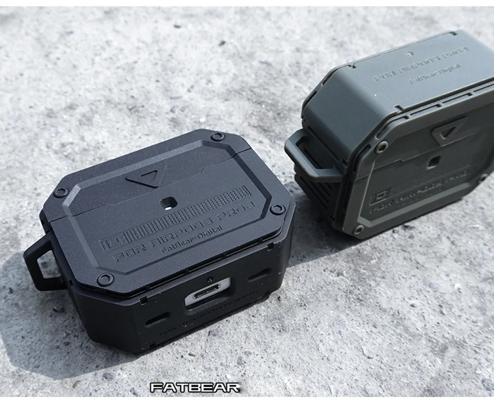 Fatbear Tactical Military Grade Antiurto Rugged Armor Buffer Custodia Protettiva Per Apple Airpods Pro 2 Gen 2