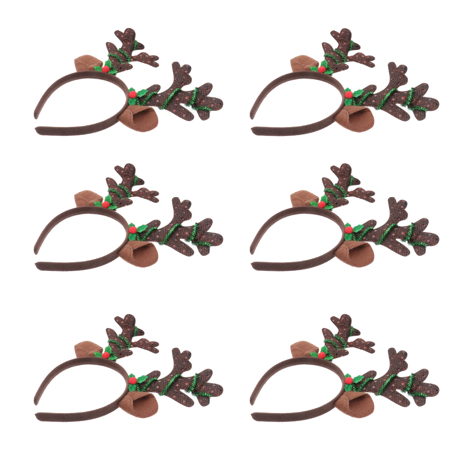 

Reindeer Antlers Headband Christmas Reindeer Headband Headwear Shiny Dear Headbands for Xmas Party Hair Accessories 6PCS