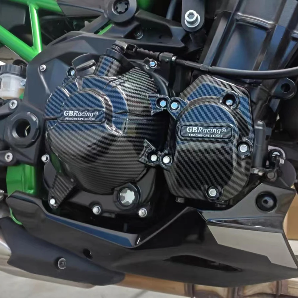 NEW Z900 Carbon Fiber Printing Motorcycle Engine Protective Cover For Kawasaki Z900
